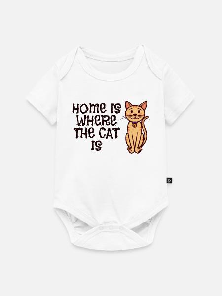 Katze Kuscheltier Haustiere Statement Heimtier - Baby Premium Kurzarmbody - Weiß