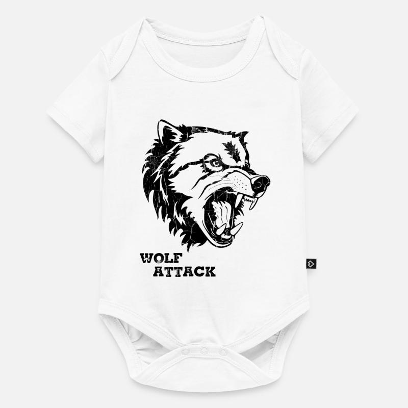 ATTAQUE DE LOUP - Body à manches courtes Premium Bébé - blanc
