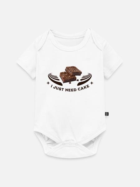 I just need cake - Baby Premium Kurzarmbody - Weiß