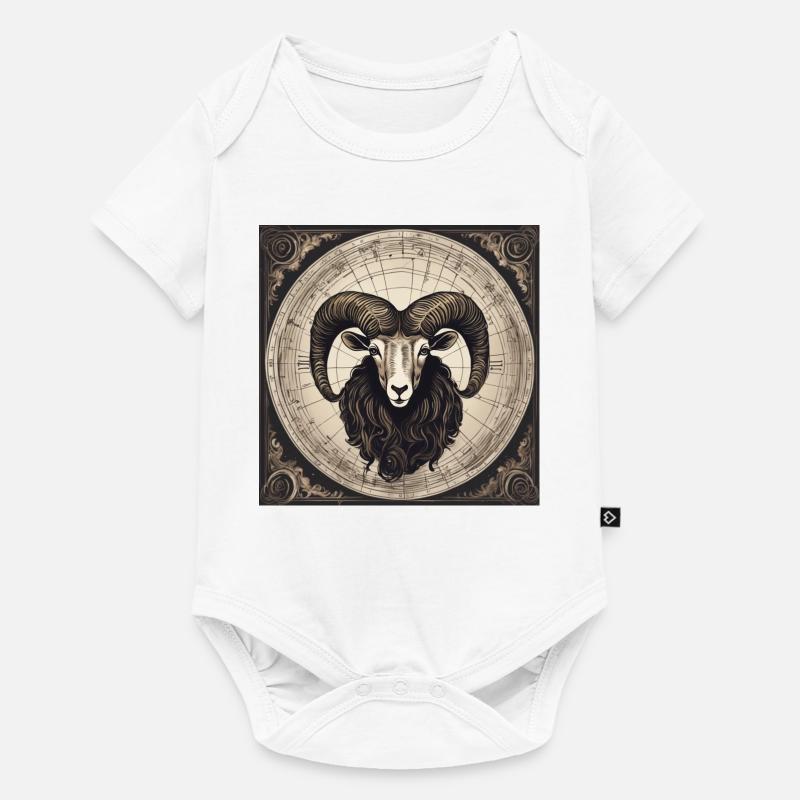 Zodiaque Bélier - Body à manches courtes Premium Bébé - blanc