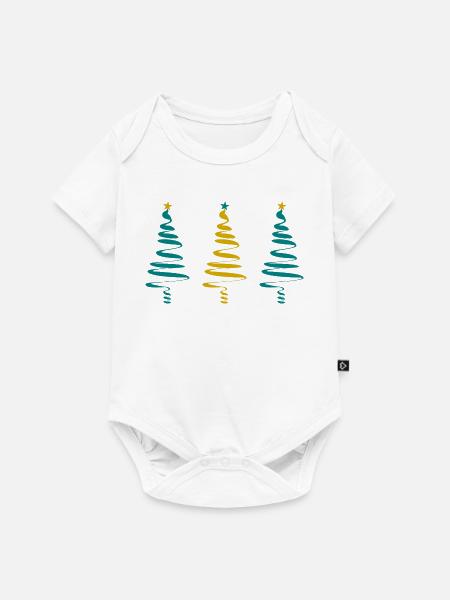 WEIHNACHTEN. FROHE WEIHNACHTEN. FROHE WEIHNACHTEN. NEUJAHR - Baby Premium Kurzarmbody - Weiß