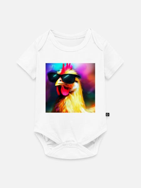 Fancy Chicken IV - Baby Premium Kurzarmbody - Weiß