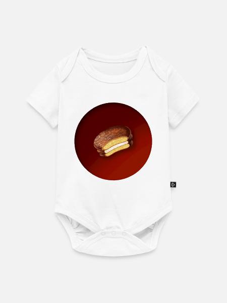 ein leckerer Keks mit Schokolade - Baby Premium Kurzarmbody - Weiß