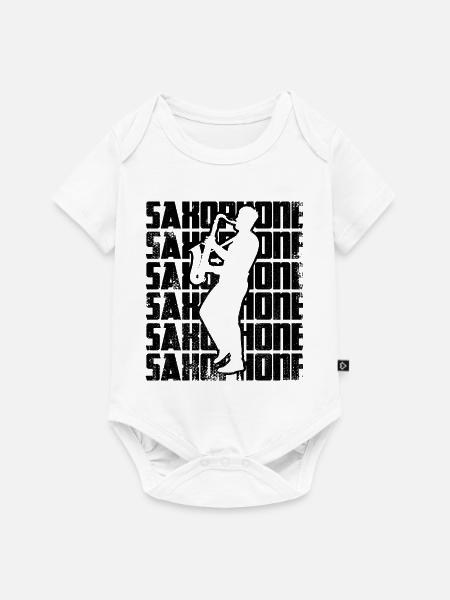 Saxophon - Baby Premium Kurzarmbody - Weiß