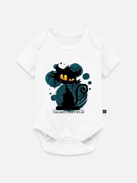 Gaucho cat - Baby Premium Kurzarmbody - Weiß
