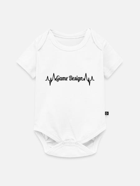 Game Design EKG - Baby Premium Kurzarmbody - Weiß