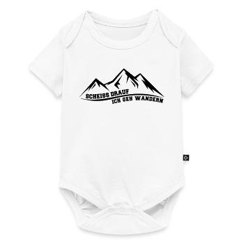 Scheiss drauf ich geh wandern lustiger Spruch - Baby Premium Kurzarmbody - Weiß - Vorne