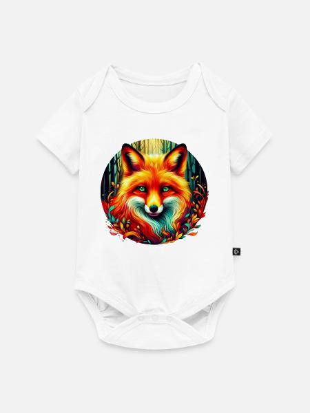 Fuchs - Baby Premium Kurzarmbody - Weiß