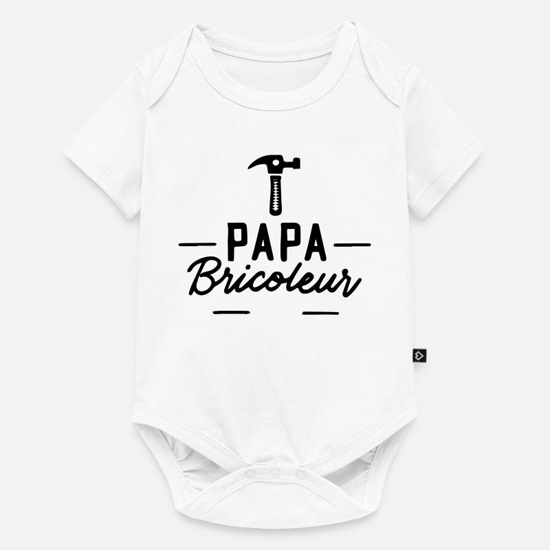 Papa Bricoleur : Cadeau Idéal ! - Body à manches courtes Premium Bébé - blanc