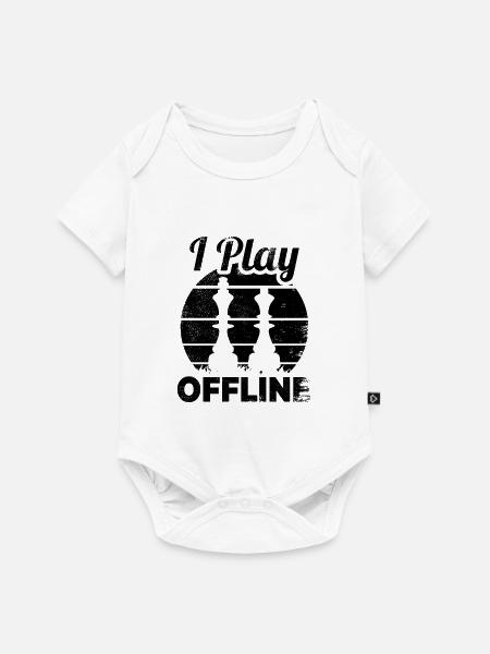 Ich spiele offline - Baby Premium Kurzarmbody - Weiß