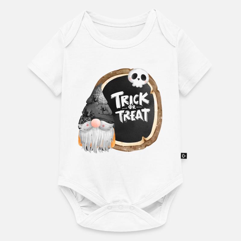 Halloween, Süßes oder Saures, Gnom - Baby Premium Kurzarmbody - Weiß