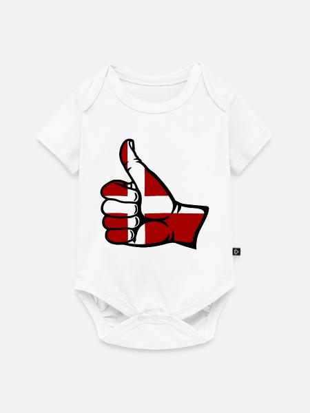 Dänemark Flagge Alles klar Symbol - Baby Premium Kurzarmbody - Weiß