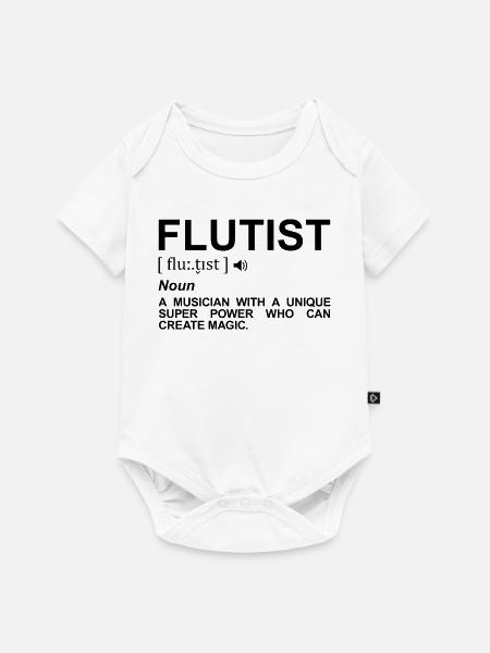 Flötist Begriff - Baby Premium Kurzarmbody - Weiß