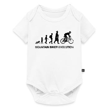 Entwicklung eines Mountainbikers - Baby Premium Kurzarmbody - Weiß - Vorne