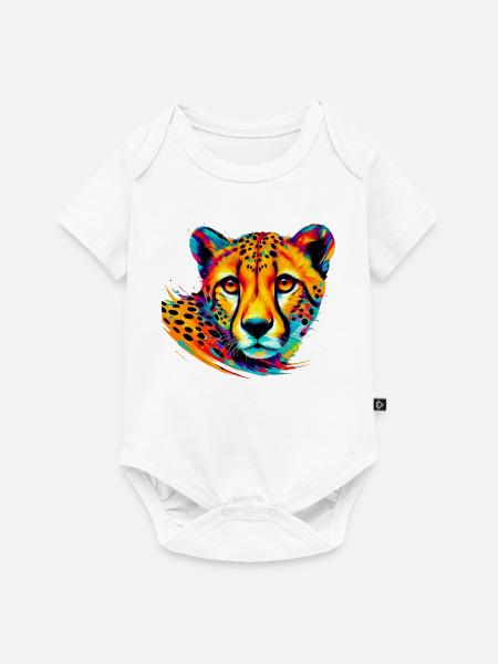Gepard - Baby Premium Kurzarmbody - Weiß