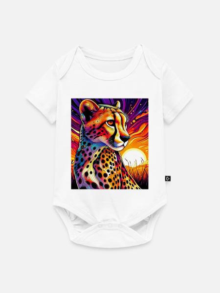 Gepard - Baby Premium Kurzarmbody - Weiß