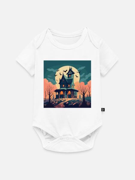 Haunted House - Baby Premium Kurzarmbody - Weiß