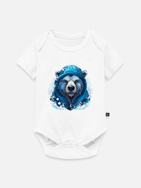 Snow Bear - Baby Premium Kurzarmbody - Weiß