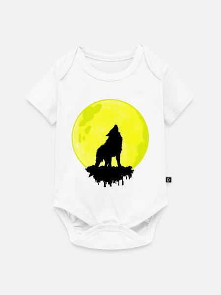 Wolf Moon – Wild Spirit - Baby Premium Kurzarmbody - Weiß
