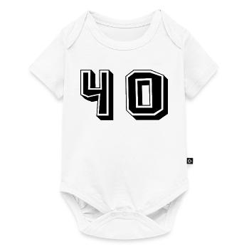 40. 40 JAHRE. 40-JÄHRIGES JUBILÄUM. 40-JÄHRIGES JUBILÄUM. - Baby Premium Kurzarmbody - Weiß - Vorne