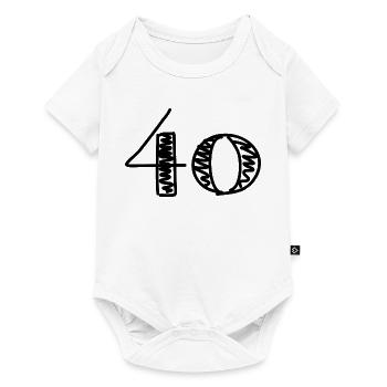 40. 40 YEARS. 40th ANNIVERSARY. 40TH ANNIVERSARY. - Baby Premium short-sleeve bodysuit - white - Front