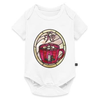 Illustration de chocolat chaud. Confort hivernal. - Body à manches courtes Premium Bébé - blanc - Devant