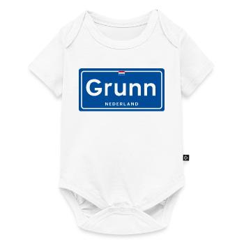 Grunn (Groningen) place name sign - Baby Premium short-sleeve bodysuit - white - Front