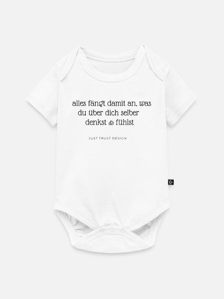 denkst fühlst 3 - Baby Premium Kurzarmbody - Weiß