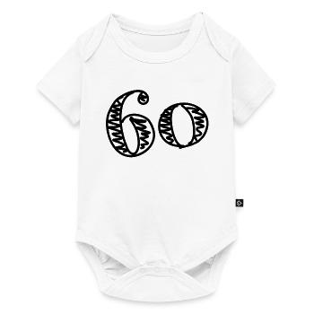 60. 60 ANS. 60e ANNIVERSAIRE. ANNIVERSAIRE 60 ANS. - Body à manches courtes Premium Bébé - blanc - Devant