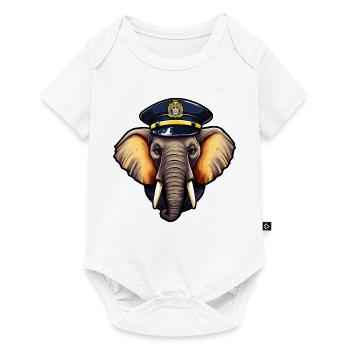Police Elephant - Baby Premium short-sleeve bodysuit - white - Front