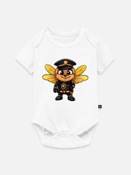 Polizei Biene - Baby Premium Kurzarmbody - Weiß