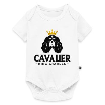 Cavalier King Charles Couronné - Body à manches courtes Premium Bébé - blanc - Devant