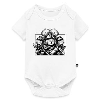 Trio d’écureuils vikings - Body à manches courtes Premium Bébé - blanc - Devant