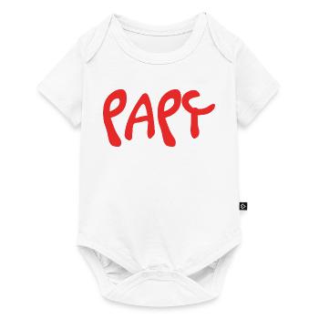 PAPY. FÊTE DES PÈRES. BONNE FÊTE PAPY. JE T'AIME. - Body à manches courtes Premium Bébé - blanc - Devant