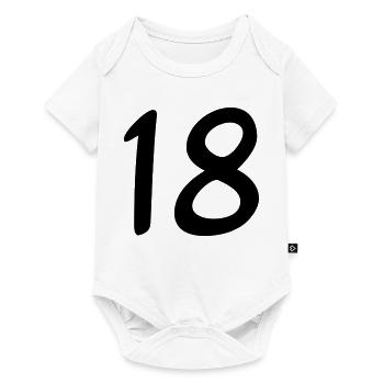18. 18 YEARS OLD. 18th ANNIVERSARY. BIRTHDAY 18 YEARS. - Baby Premium short-sleeve bodysuit - white - Front