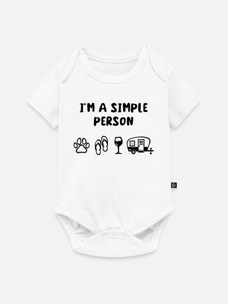 Wohnwagen Wanderer Statement Chillen Ferien - Baby Premium Kurzarmbody - Weiß