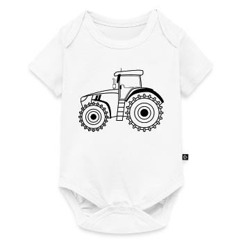 Tractor Symbol Outline Agriculture - Baby Premium short-sleeve bodysuit - white - Front