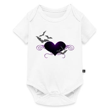 herzen, ranken, romantiker, gothic motiv - Baby Premium Kurzarmbody - Weiß - Vorne