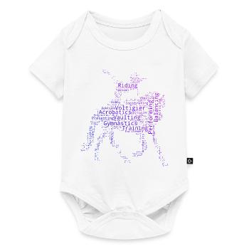 Saut en équipe Contrôle du corps des femmes - Body à manches courtes Premium Bébé - blanc - Devant