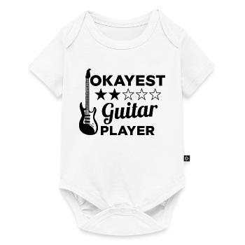 Okayest Guitar Player - Funny Guitarist - Baby Premium short-sleeve bodysuit - white - Front