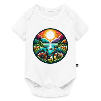 Colorful Gravel Quest - Radabenteuer - Baby Premium Kurzarmbody - Weiß - Vorne