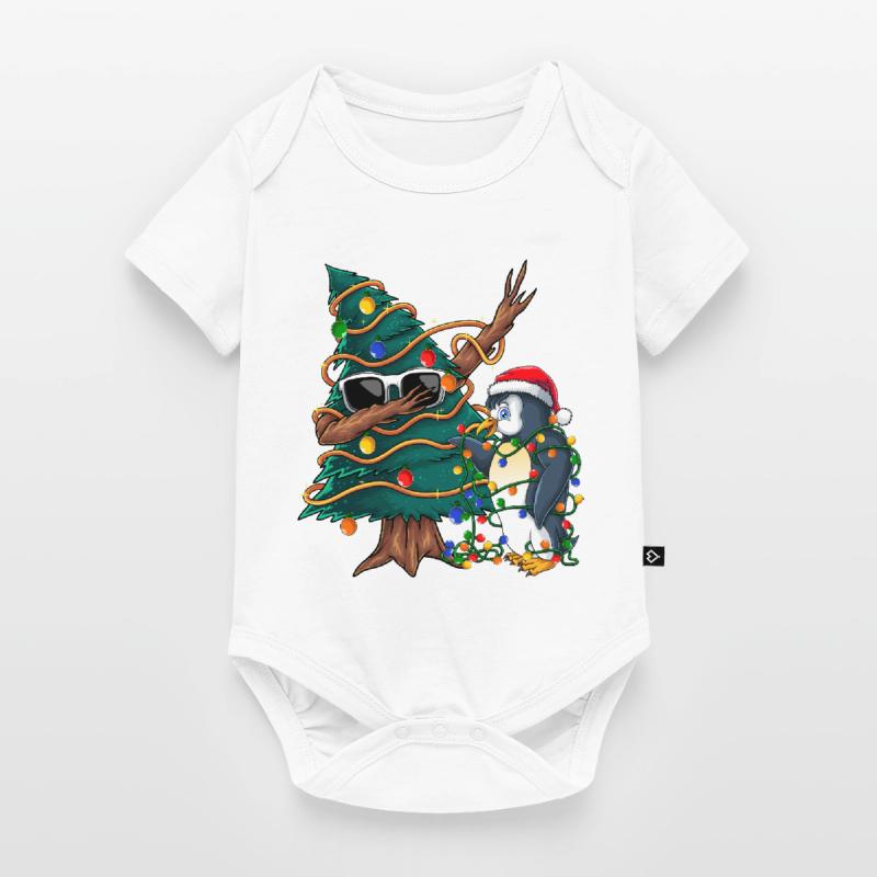 Dapping Tannenbaum -Dapping Weihnachtspullover Baby Premium Kurzarmbody
