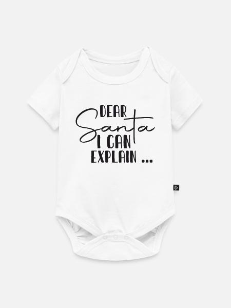 Dear Santa I Can Explain - Baby Premium Kurzarmbody - Weiß