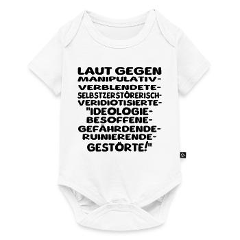 laut gegen schlechtes II - Baby Premium Kurzarmbody - Weiß - Vorne