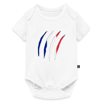 France - Baby Premium Kurzarmbody - Weiß - Vorne