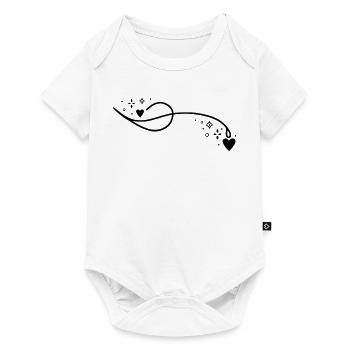Ligne de coeur scintillant - Body à manches courtes Premium Bébé - blanc - Devant