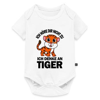 Tier Tiger - Baby Premium Kurzarmbody - Weiß - Vorne