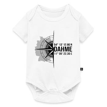 Koordinaten Dahme - Baby Premium Kurzarmbody - Weiß - Vorne