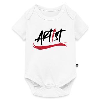 artist brush logo art icon brush stroke icon - Baby Premium short-sleeve bodysuit - white - Front
