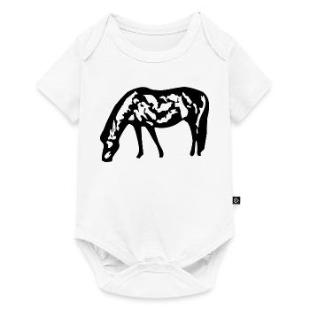 Horses T-shirt Gift Rider - Baby Premium short-sleeve bodysuit - white - Front